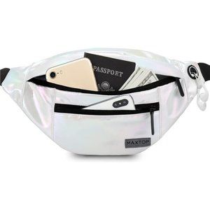 Large Crossbody Fanny Pack with 4-Zipper Pocket Gym Sports Festival Workout